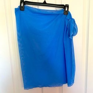 Blue Mesh Short Sarong